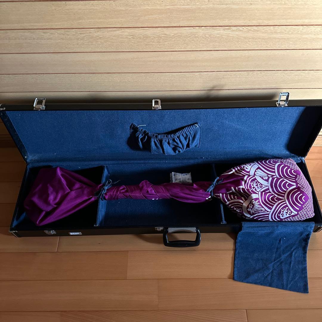 三味線本体 細棹 ハードケース付き 秋田三味線 長唄等 ３弦 訳あり