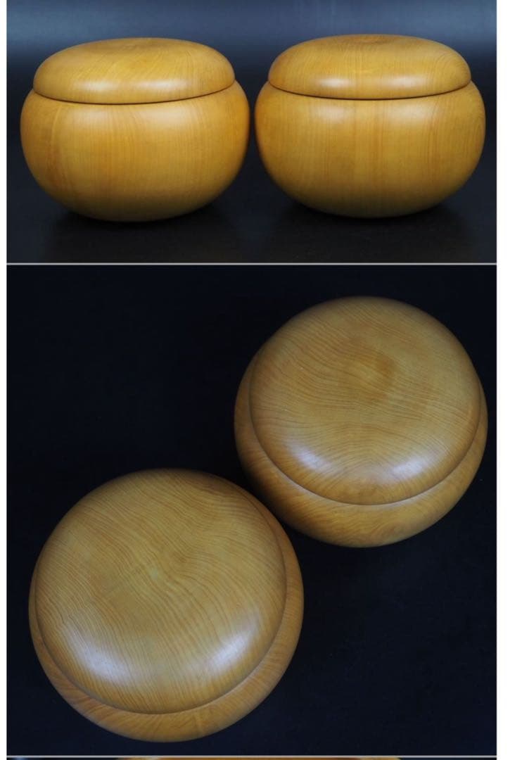 送料無料　日向特産　日向スワブデ蛤碁石33号・碁笥セット　旧家蔵出