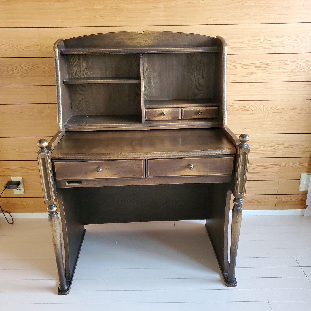 レトロ木製ドレッサー ダークブラウン