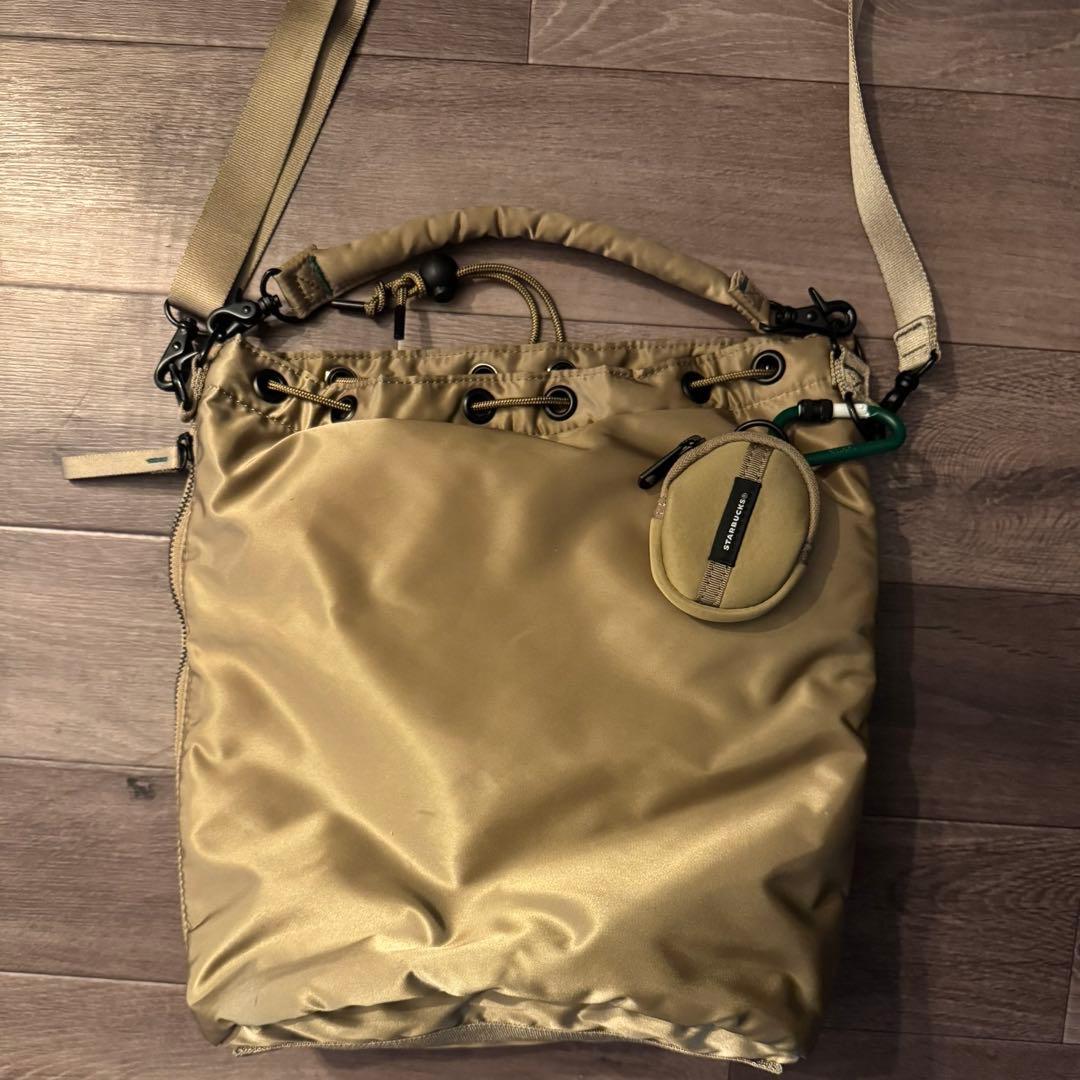 スタバ×PORTER コーヒービーンシェイプ 2WAY ツールバッグ