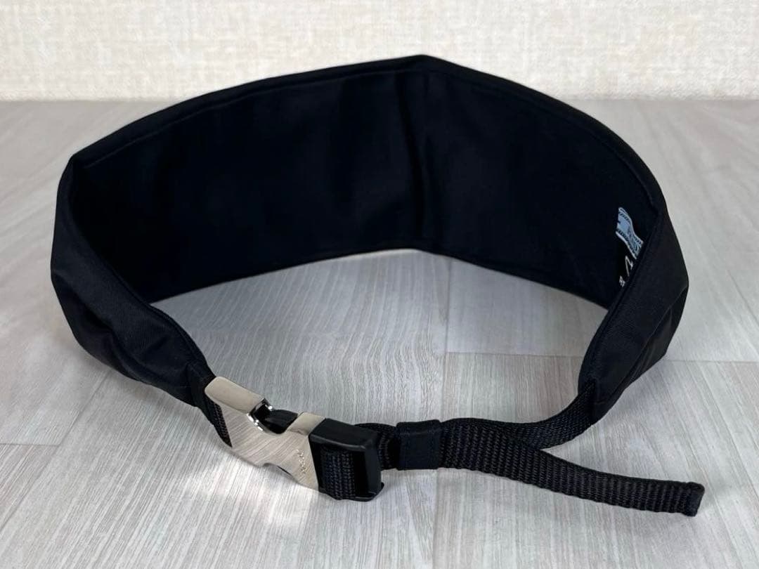 【美品】PRADA/プラダ　ヘアバンド　リナイロン　三角ロゴ　近年モデル　黒
