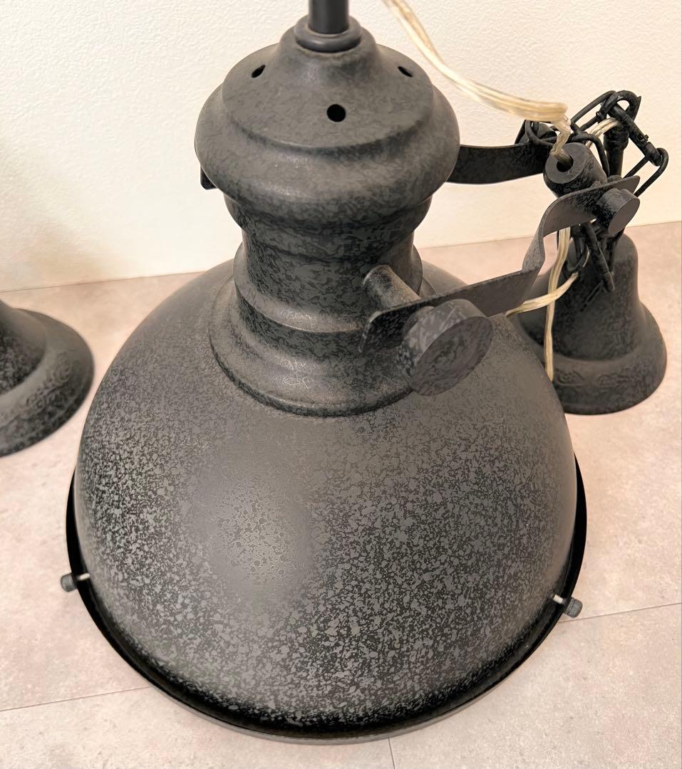 2個セット　インダストリアル　ペンダントライト　ブラック