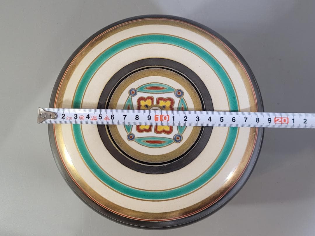 DT311 茶道具 真葛香斎造 七宝繋ぎジキロ 共箱 美品