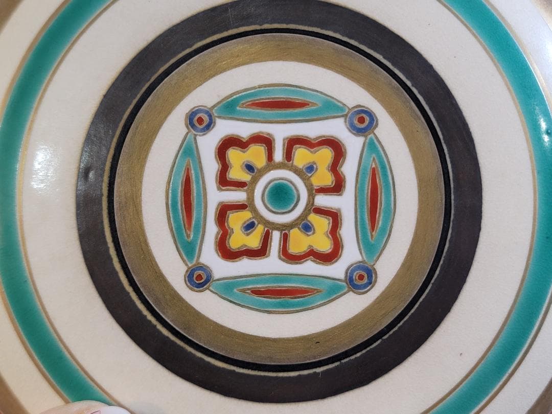 DT311 茶道具 真葛香斎造 七宝繋ぎジキロ 共箱 美品