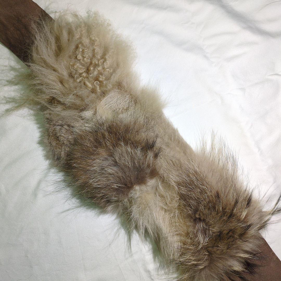 ​goa ゴア リアルファー コンチョ付 ラビットファー　ベルトセット