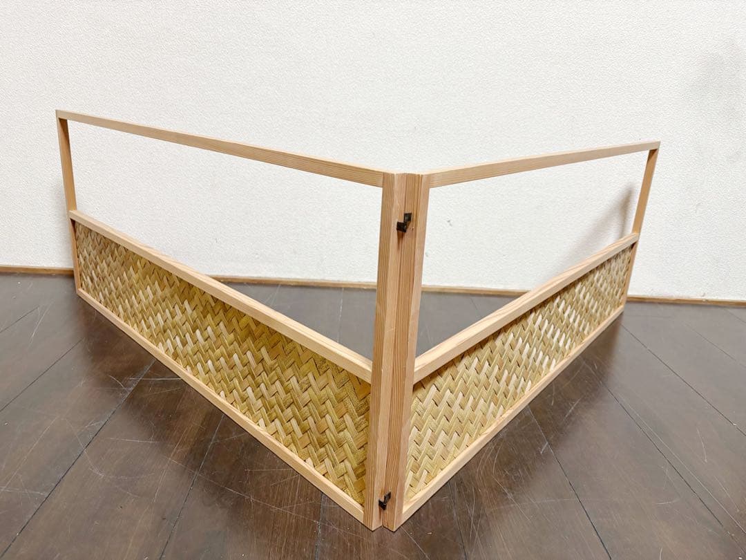 ほぼ未使用 茶道具 黒田宗傳造 竹アジロ台目棚 風炉先屏風 堀内宗完兼中斎書付