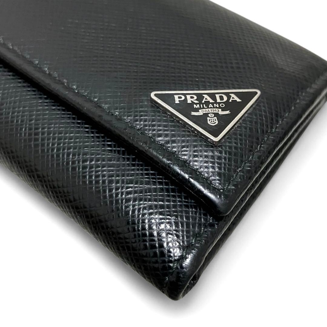 syunki 様PRADA プラダ サフィアーノレザー 6連キーケース ブラック