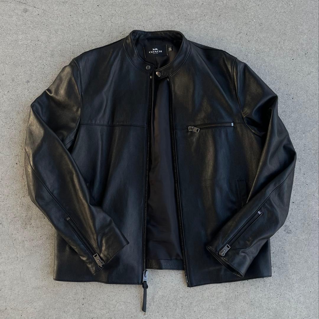 ジャケット・アウター COACH lether lamb jacket archive