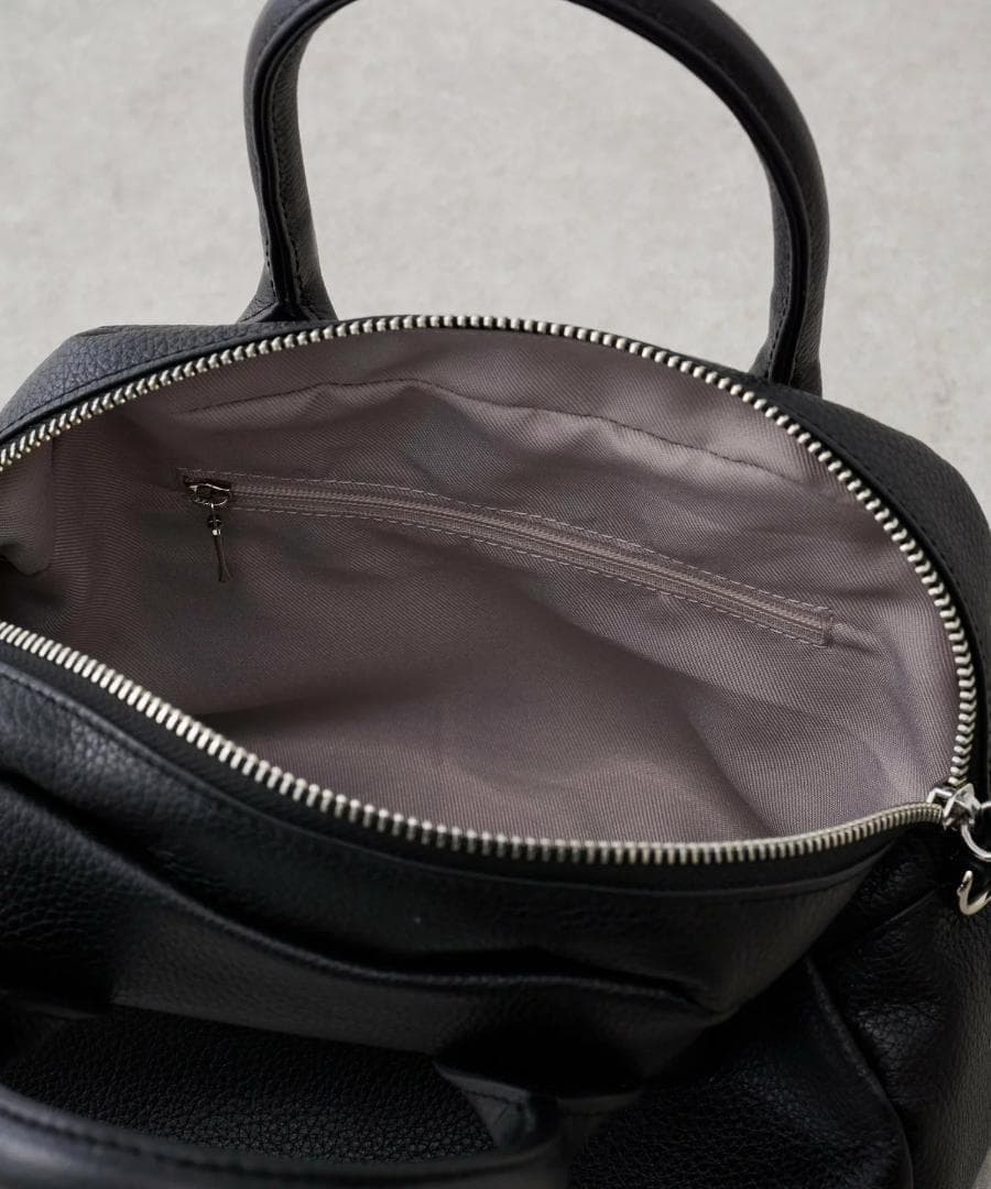 BEARDSLEY ラウンドミニボストンバック　ブラック