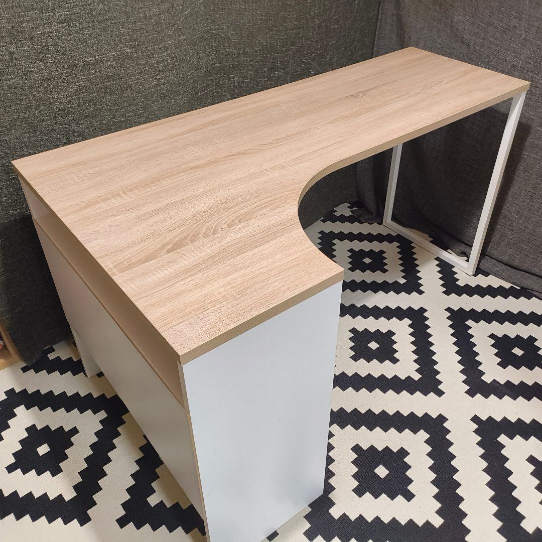 L字デスク 下収納付き引き出し 幅145cm Norzy