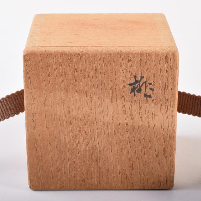 茶道具　諏訪蘇山作　青磁　桃香合　堀内宗完(兼中斎)書付　共箱　V　7191