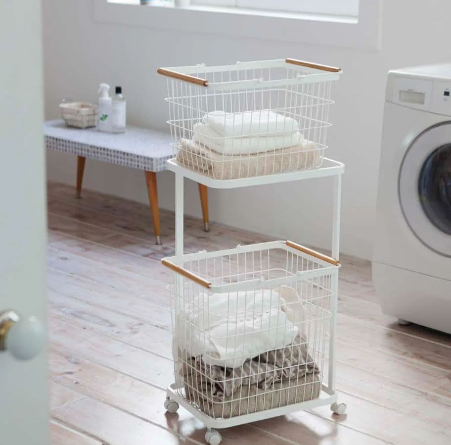 【新品未使用品】 tosca ランドリーワゴン+バスケット トスカ