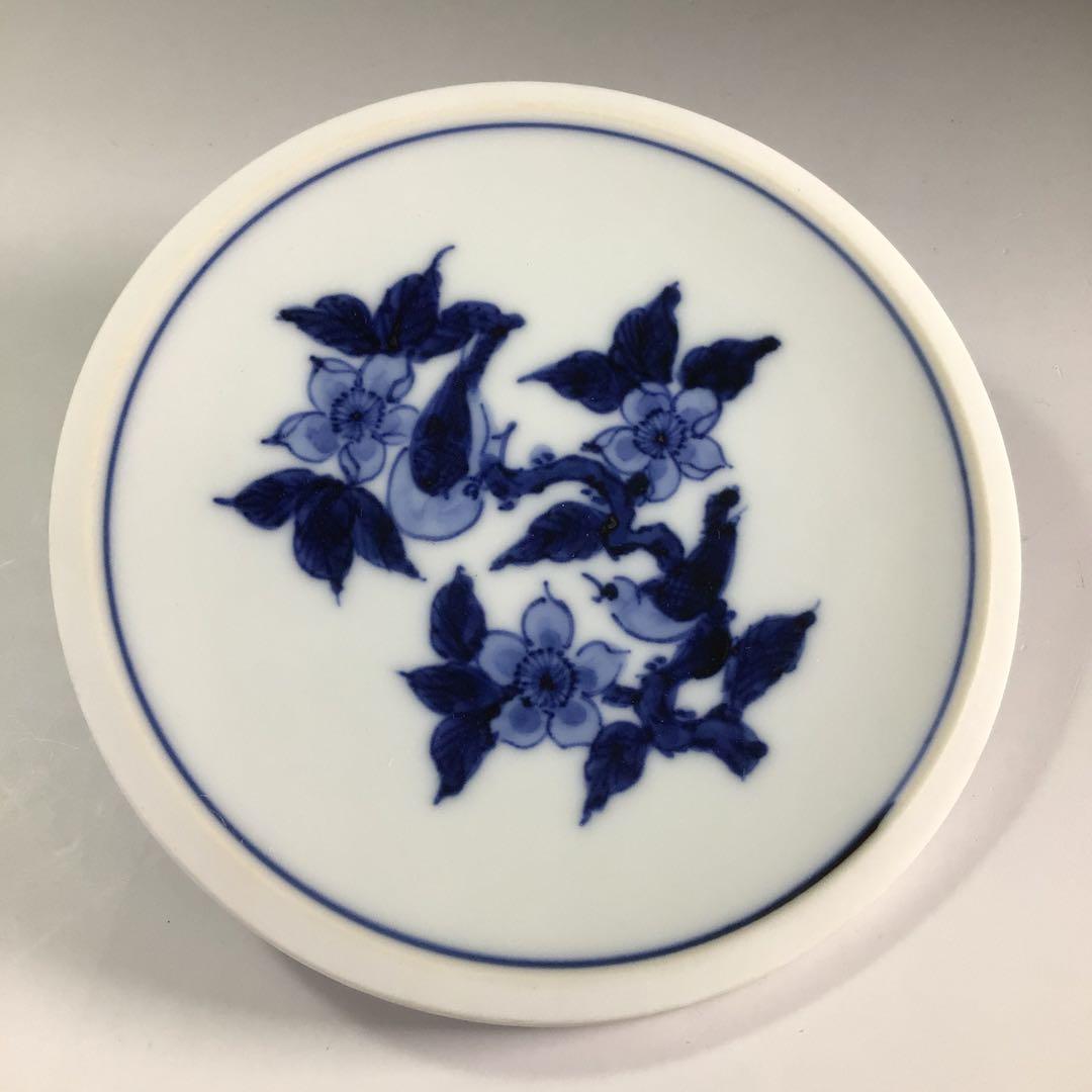 Ｐ８５７　水指　『勝美永泉造』『染付祥瑞文』『腰捻水指』　共箱　茶道具