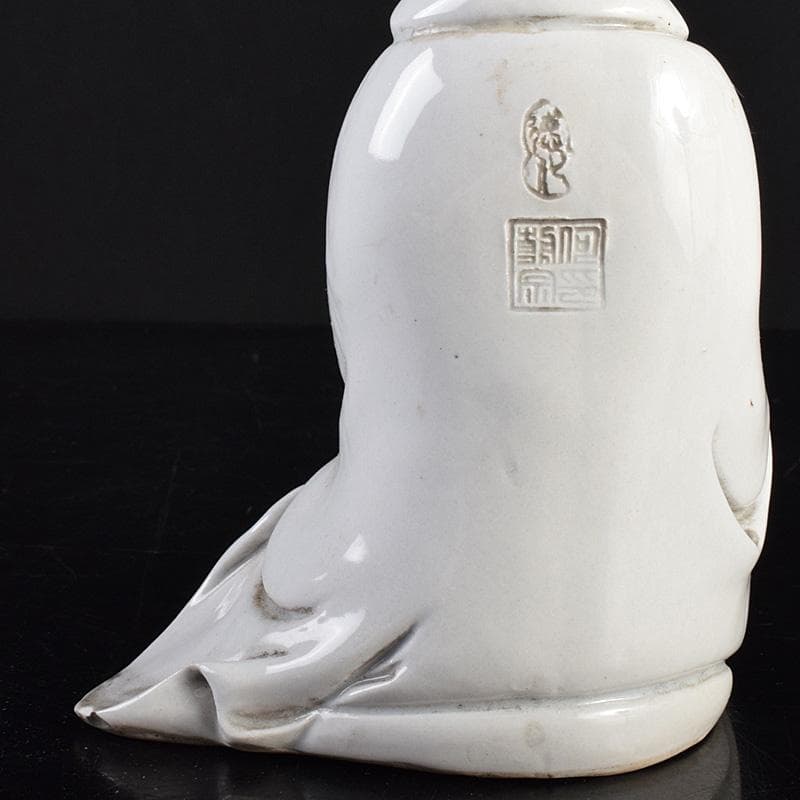 中国　徳化窯白磁　観音菩薩像　C　7889E