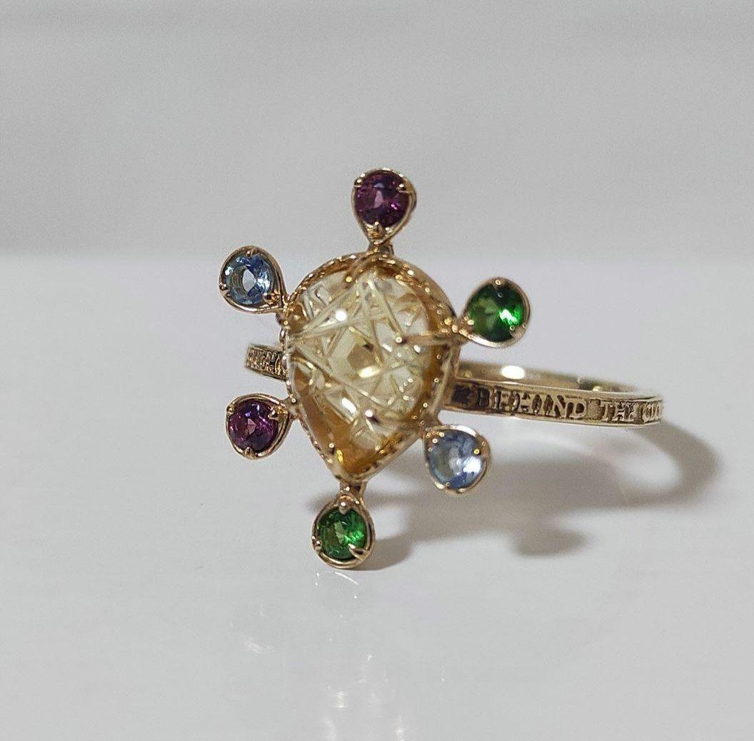 アガット K10 シトリン リング