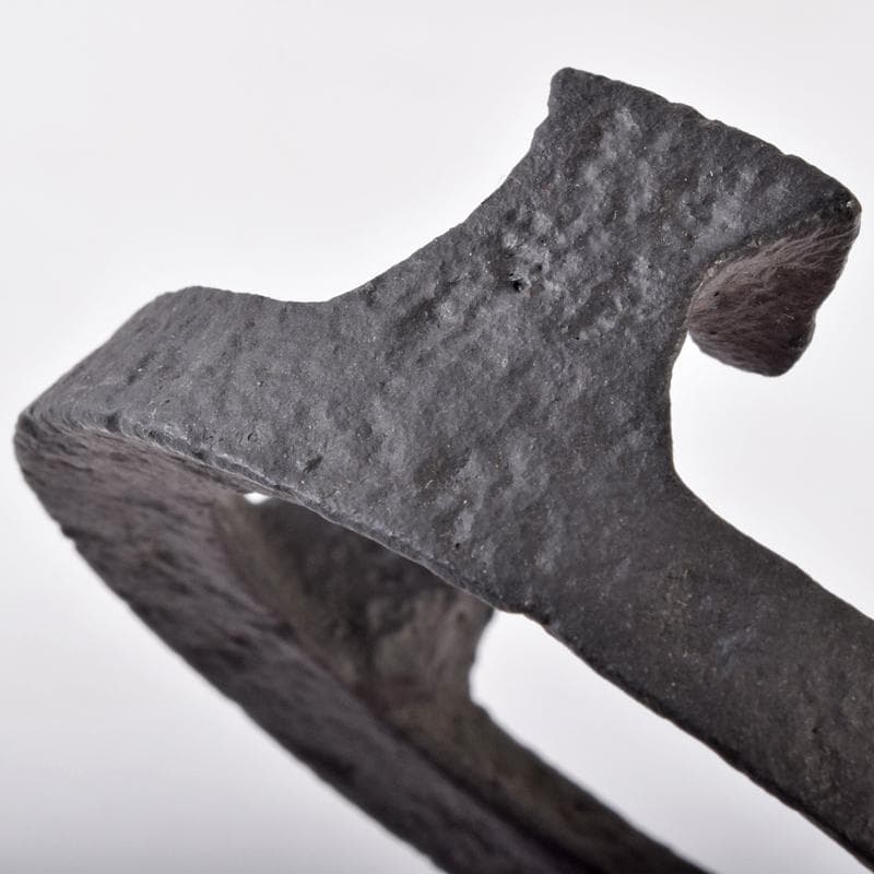 茶道具　釜師　畠春斎作　細川家伝来　五徳　蓋置　共布共箱　V　R8840