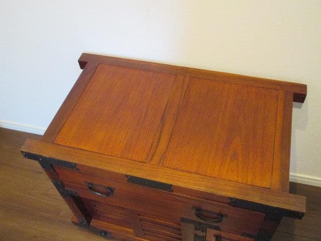 逸品　美品　船箪笥　車箪笥　欅材　車輪　和箪笥　箪笥　和家具　購入金額：23万円
