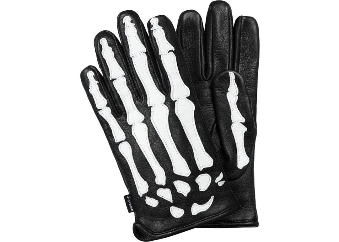 Supreme Vanson Leather X-Ray グローブ 黒 骨手袋