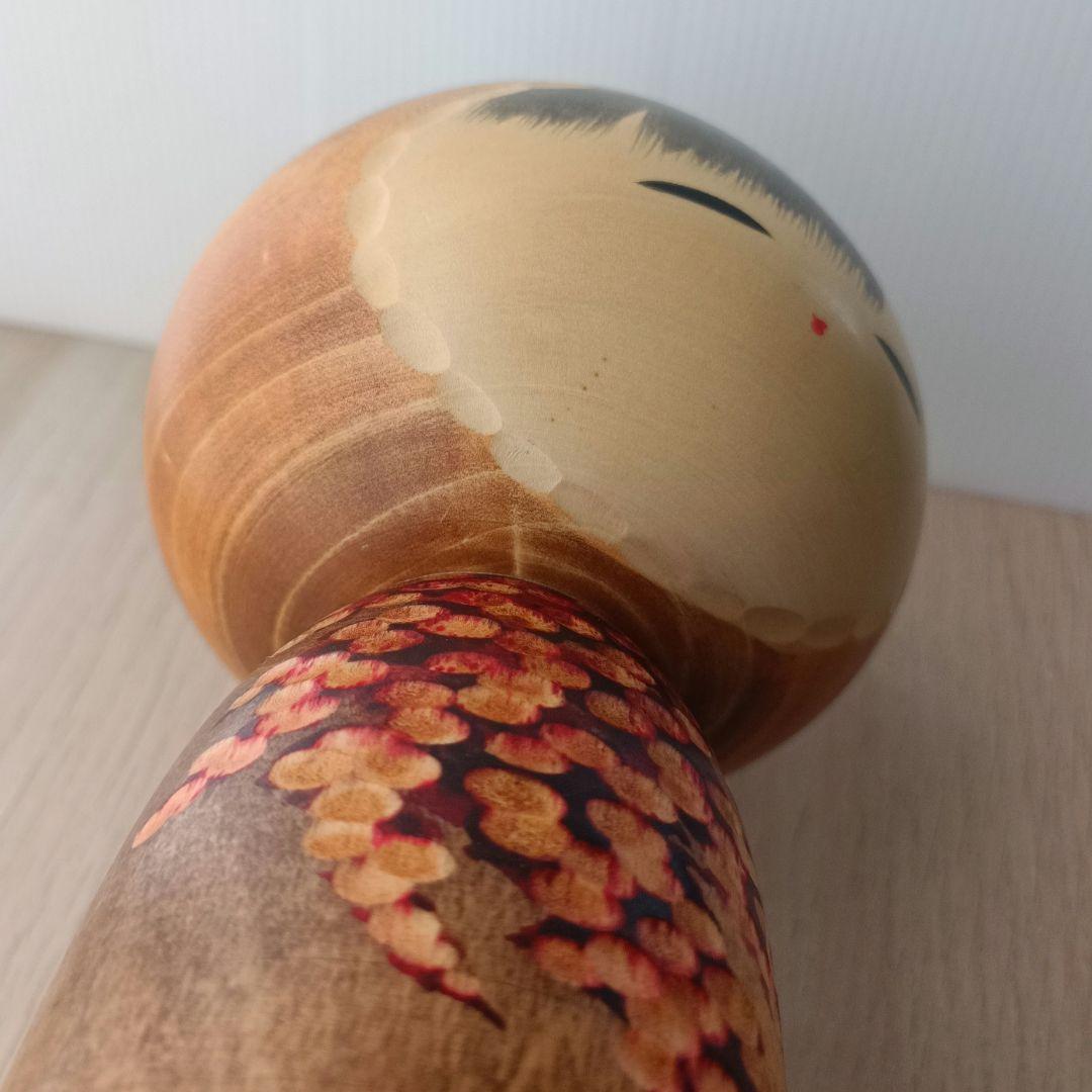 ②渡辺正雄 彩秋 約30cm 創作こけし 伝統工芸 内閣総理大臣賞受賞作家