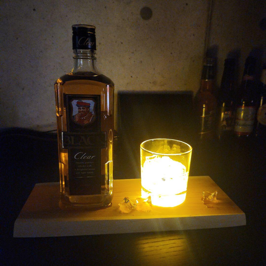 ブラックニッカ　 ウイスキー 700ml ヴィンテージグラス　レジンアート