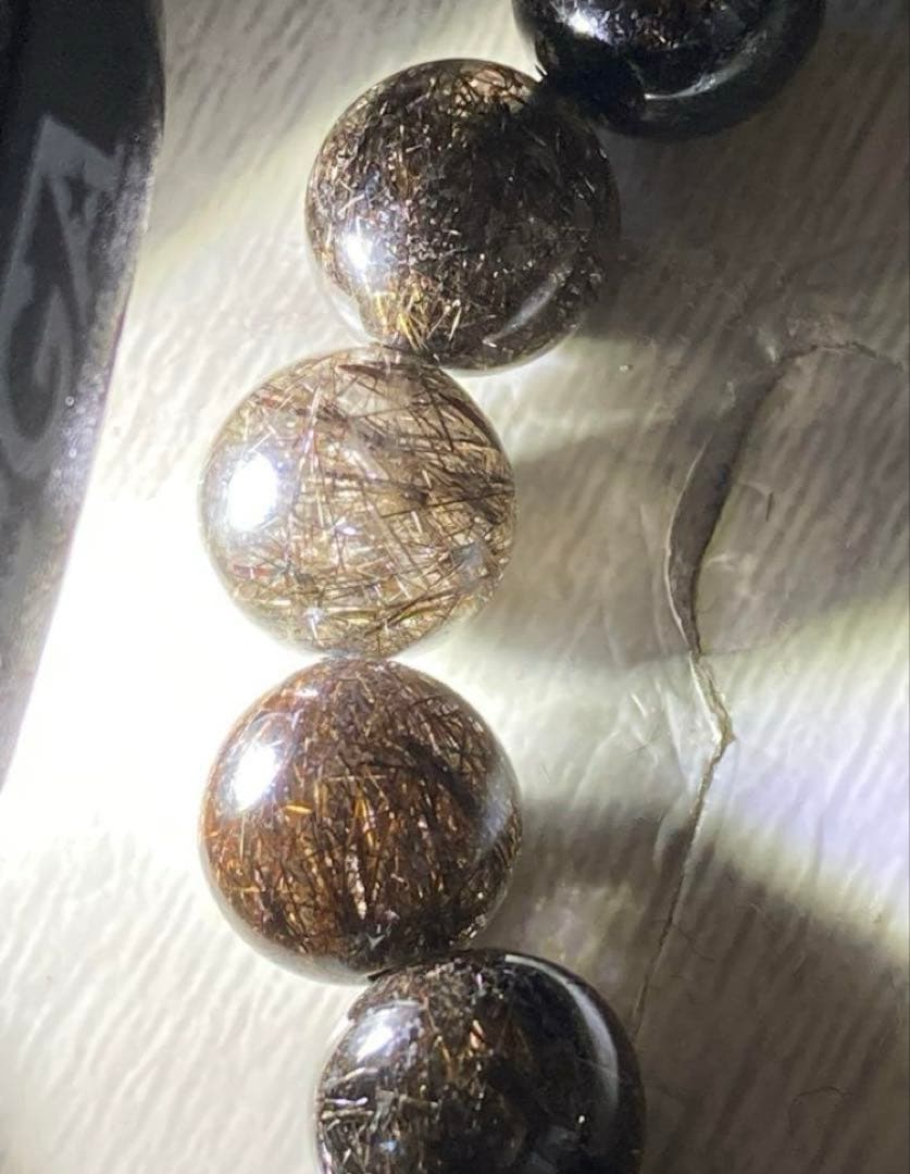 ⭐️大特価⭐️ブラックルチルクォーツ　 ルチレイテッドクォーツ　ブレスレット　天然石