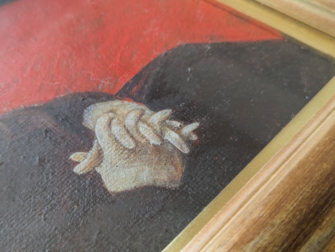 山本美次　油彩　「わすれられた人」額入り