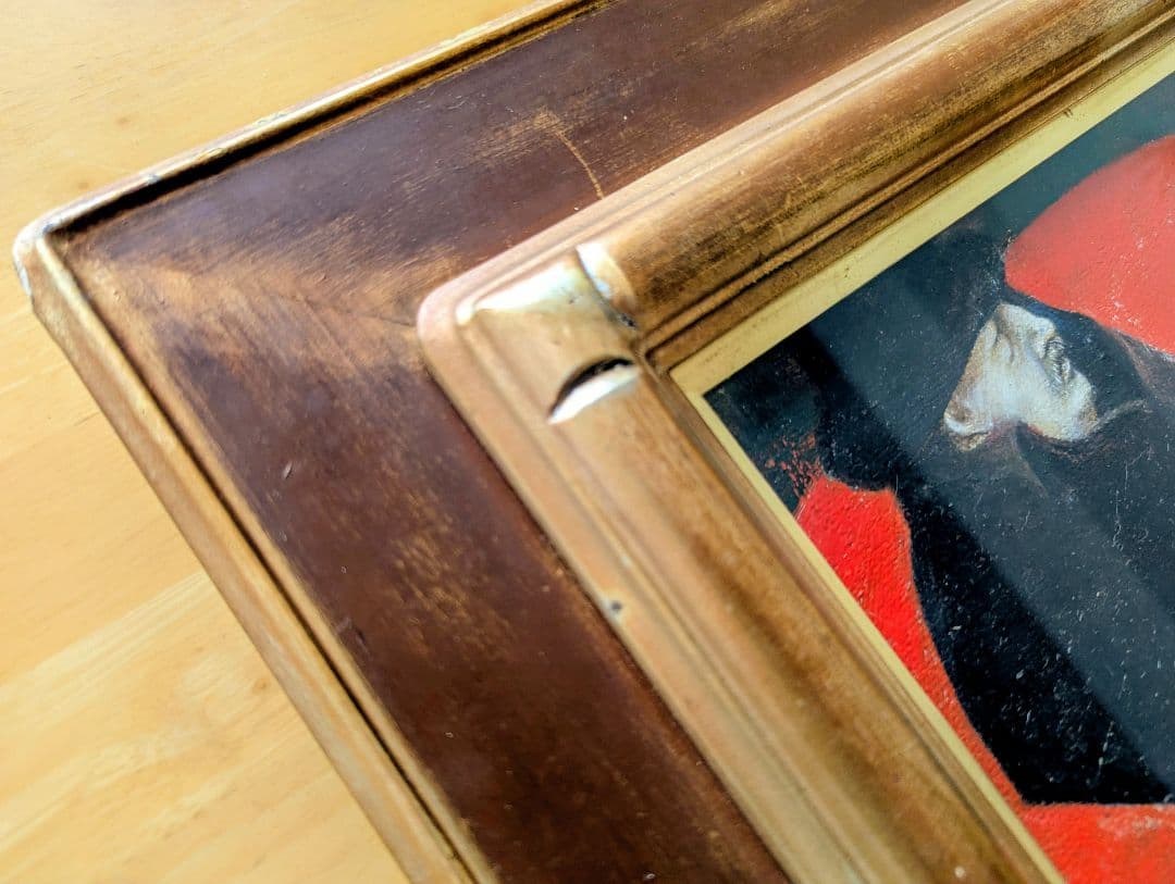 山本美次　油彩　「わすれられた人」額入り