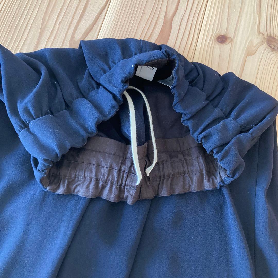 NO CONTROL AIR ネイビー ワイドパンツ ドレープパンツ　XS