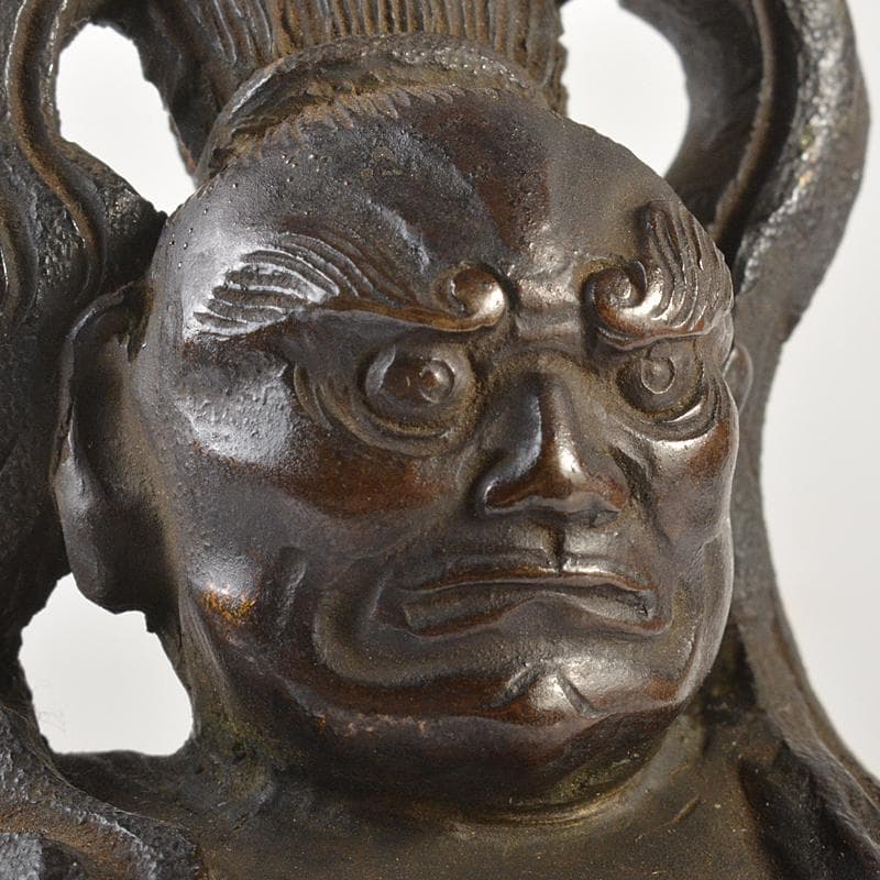 仏教美術　古銅　仁王像　金剛力士像　置物　H　R7416