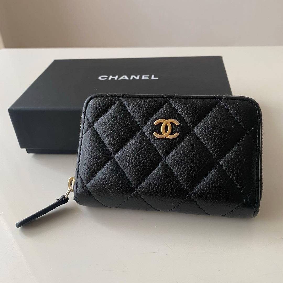 【美品】CHANEL クラシック ジップ パース ブラック