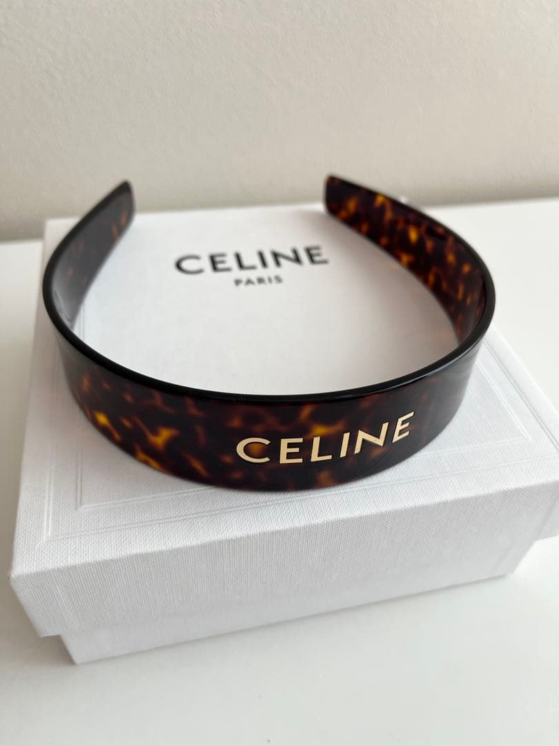 CELINE トータスシェル ヘアバンド カチューシャ