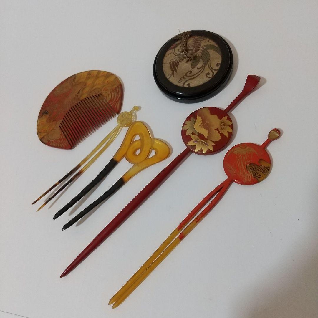 骨董品 かんざし くし 鏡