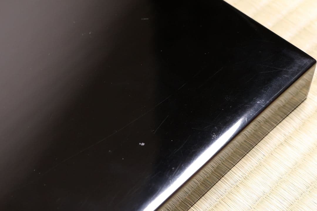 木製 松と海老 蒔絵 重膳一組 在銘 四方盆 大小二枚 香雲？【MA746】