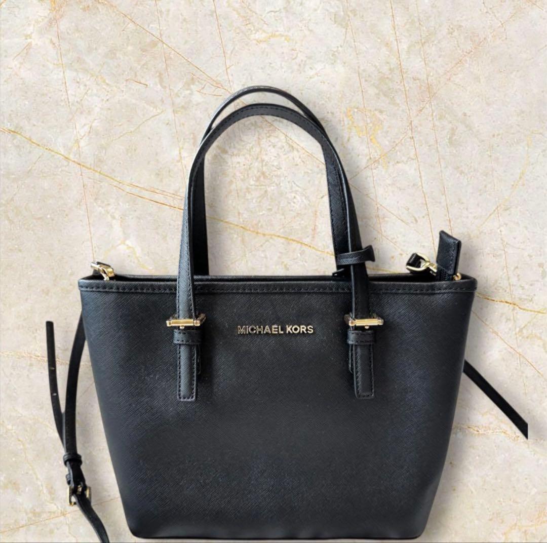 極美品 マイケルコース MICHAELKORS 2way ショルダーバッグ 黒