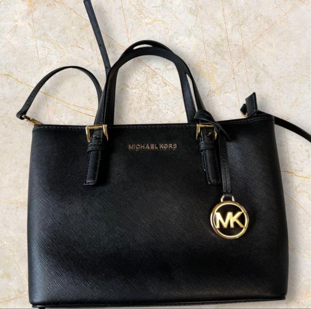 極美品 マイケルコース MICHAELKORS 2way ショルダーバッグ 黒
