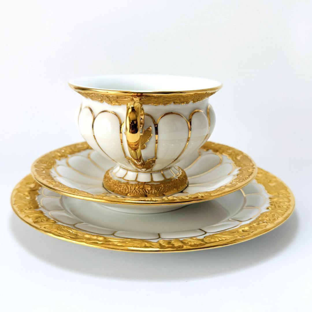 ★マイセン★1級品/Xフォーム/カップ＆ソーサ/デザート皿/グランツゴールド