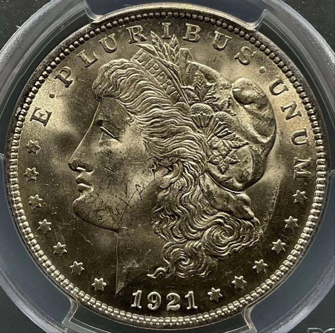 【本物保証】1921年銘　アメリカ　モルガンダラー　MS64 銀貨　高評価