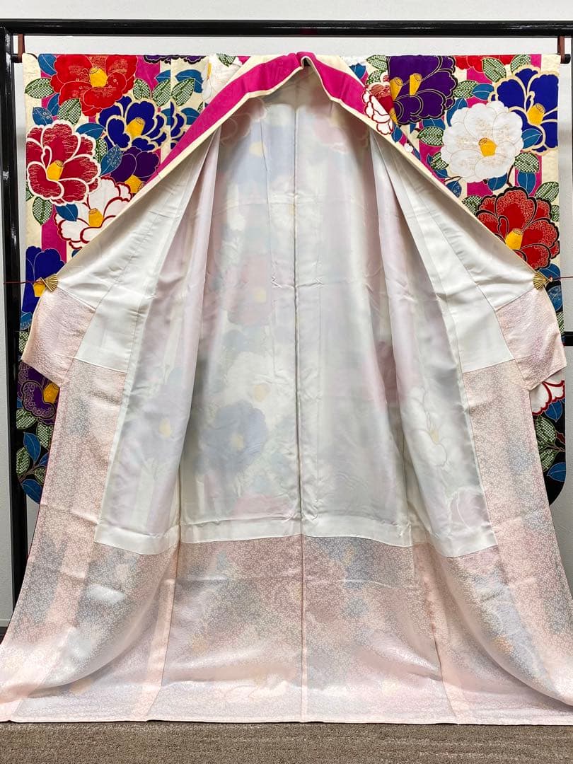 コラボ振袖 AMIAYA×紅一点 金駒 金彩 身丈175cm 身幅ゆったりめ