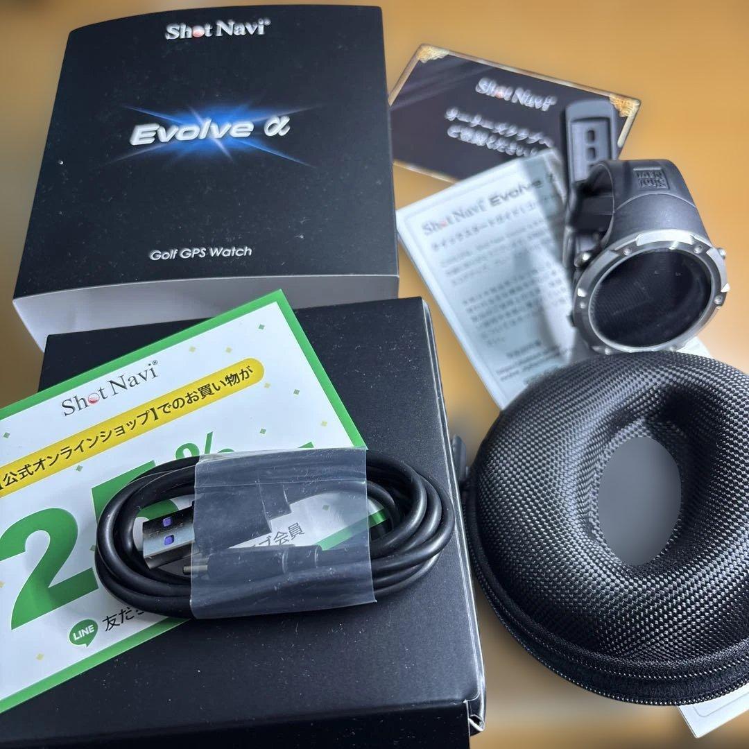 Shot Navi Evolve α Golf GPS Watch ブラック