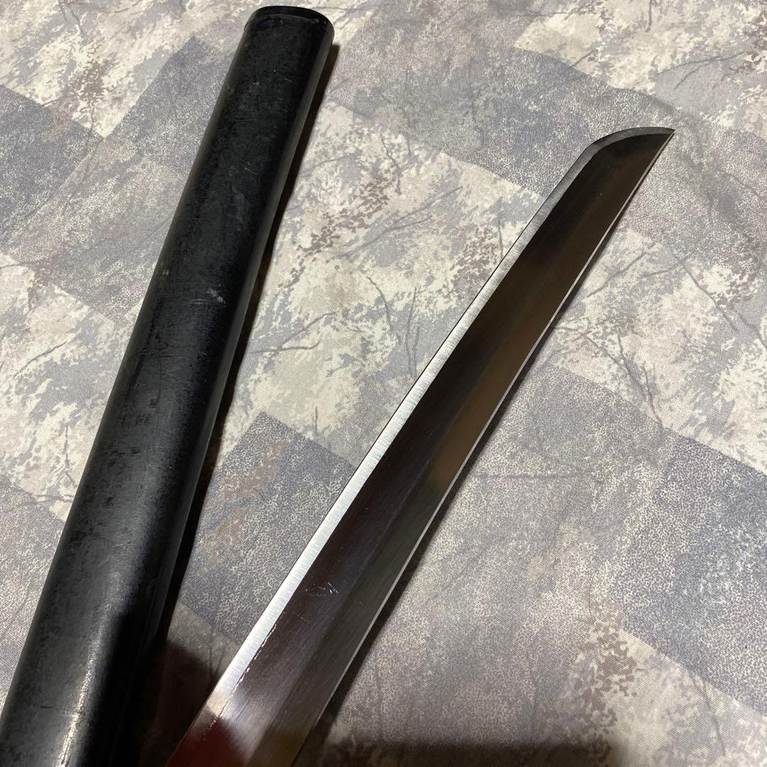 模造刀大刀 黒柄 扇鉄丸鍔 黒鞘