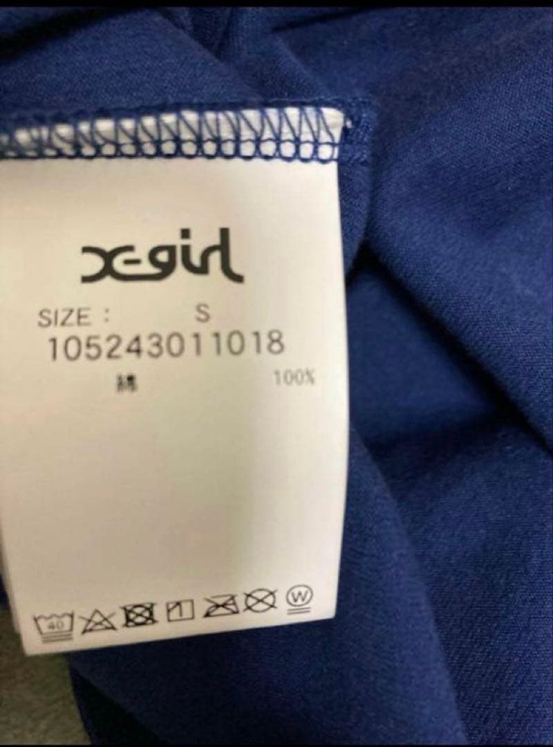 《大人気完売品》あいみょん着用❗️X-girl ロンTネイビー長袖リンガーTシャツ