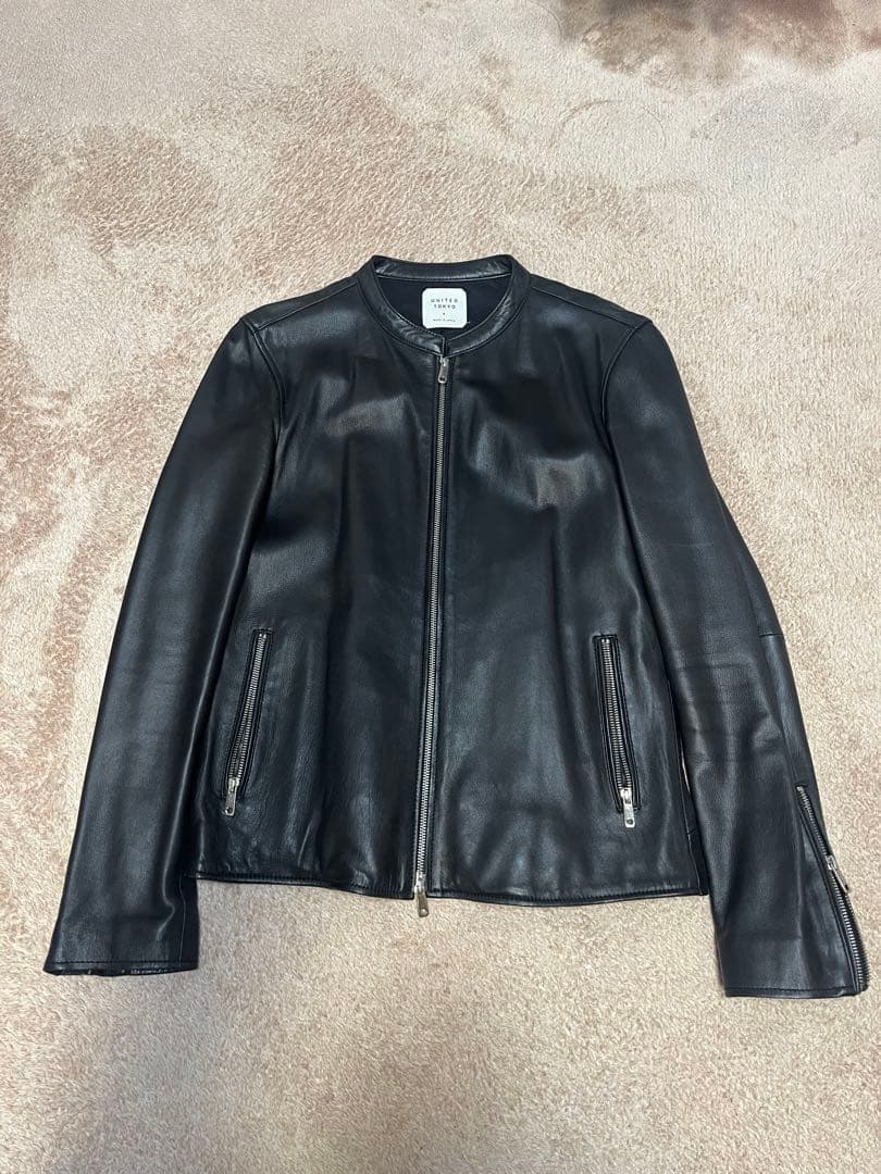 UNITED TOKYO シングルライダースジャケット サイズ4 ブラック