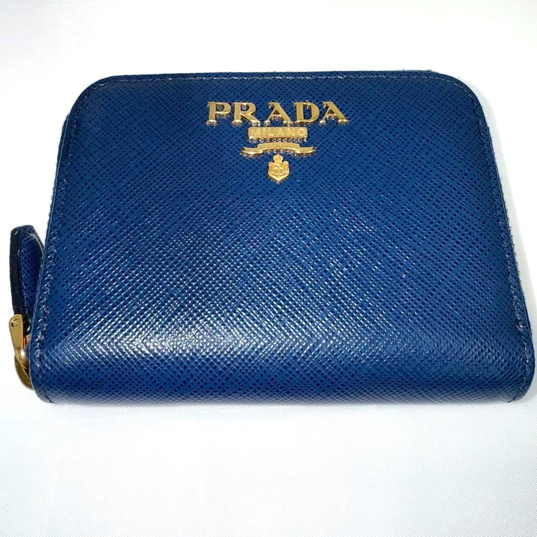 ぶーにゃん ✨極美品✨PRADA プラダ サフィアーノレザー ラウンドジッ