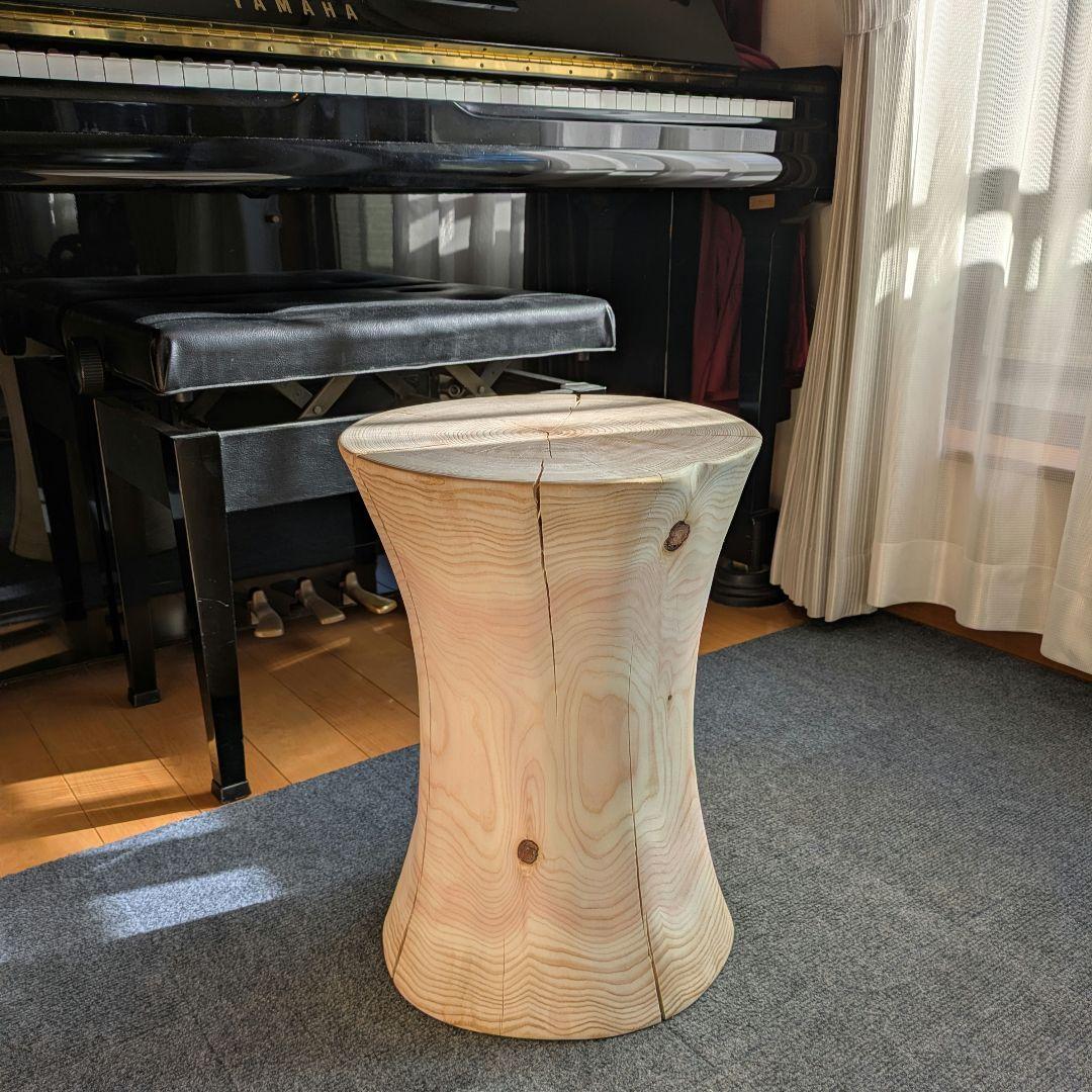 ppp　檜　丸太　椅子　スツール　高さ約45.5㎝