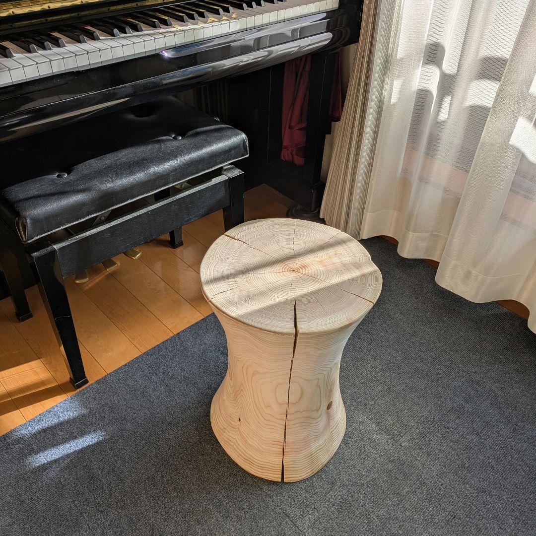 ppp　檜　丸太　椅子　スツール　高さ約45.5㎝