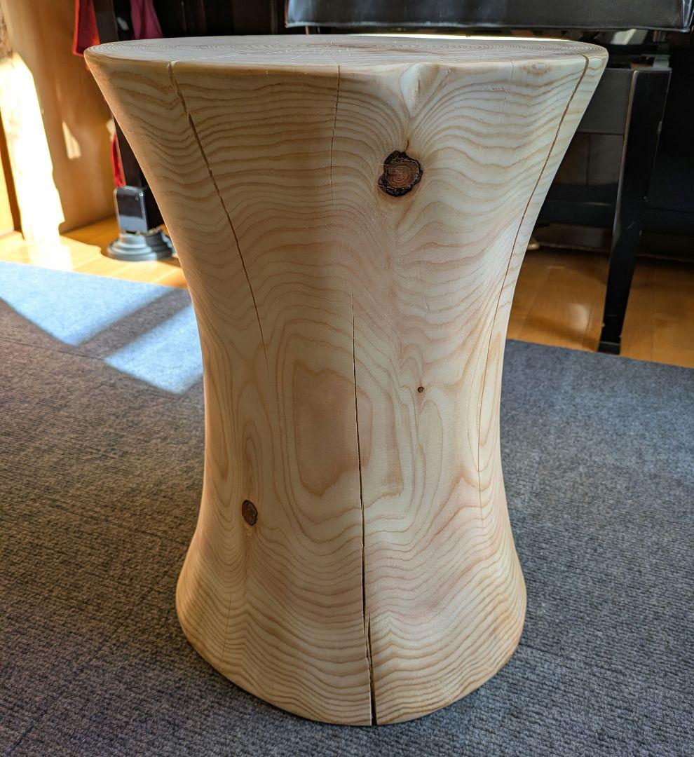 ppp　檜　丸太　椅子　スツール　高さ約45.5㎝