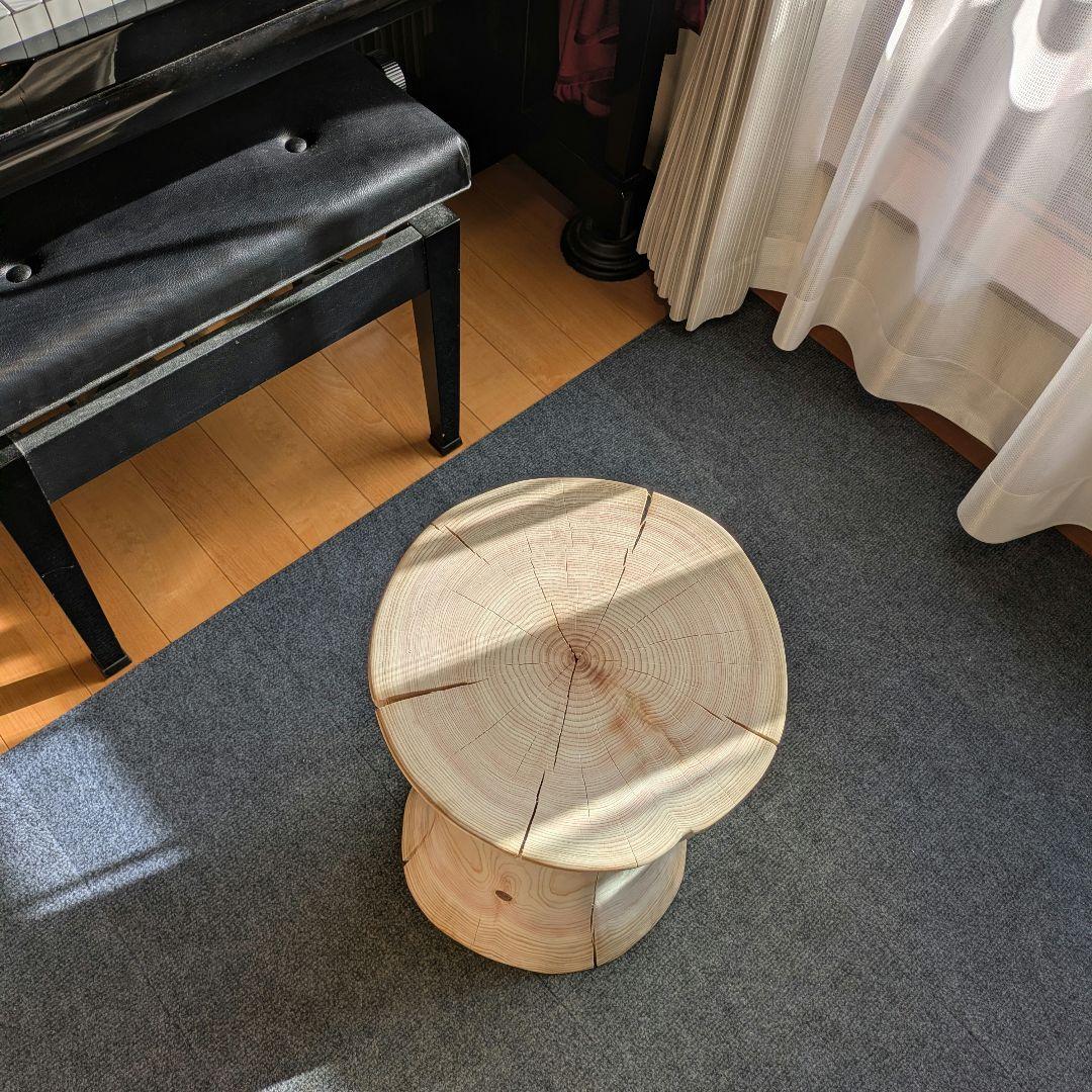 ppp　檜　丸太　椅子　スツール　高さ約45.5㎝