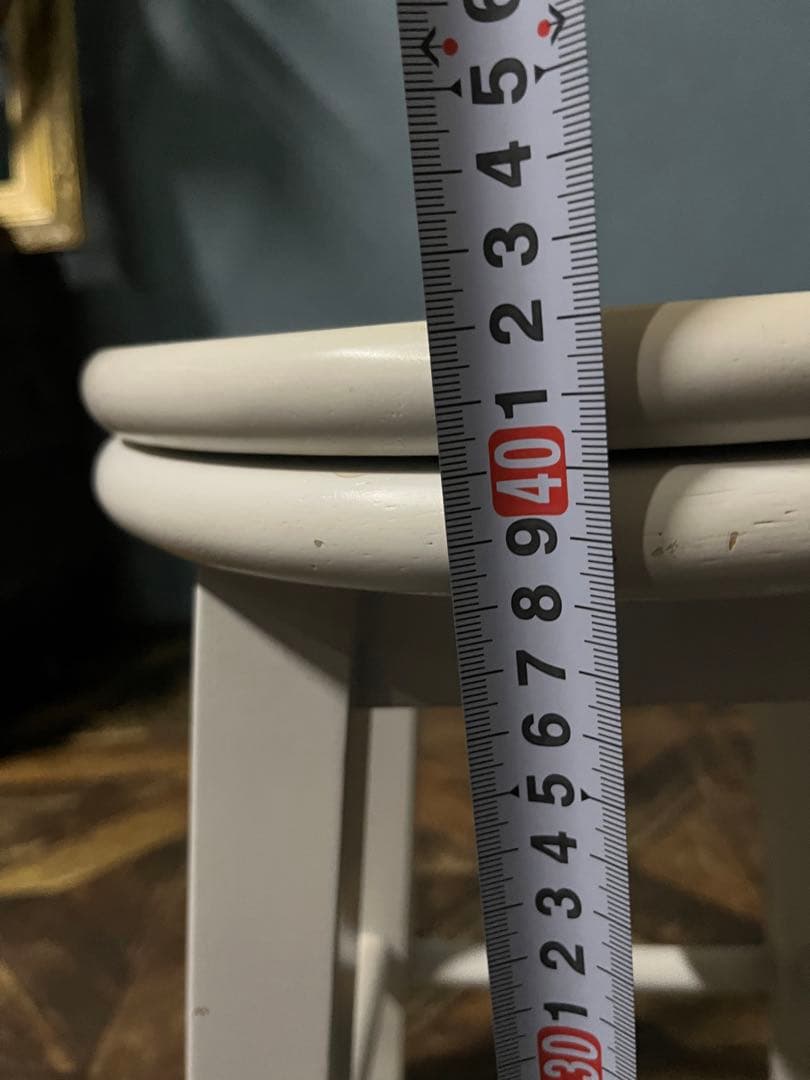 白家具 回転 スツール 椅子 薔薇 インテリアアンティーク