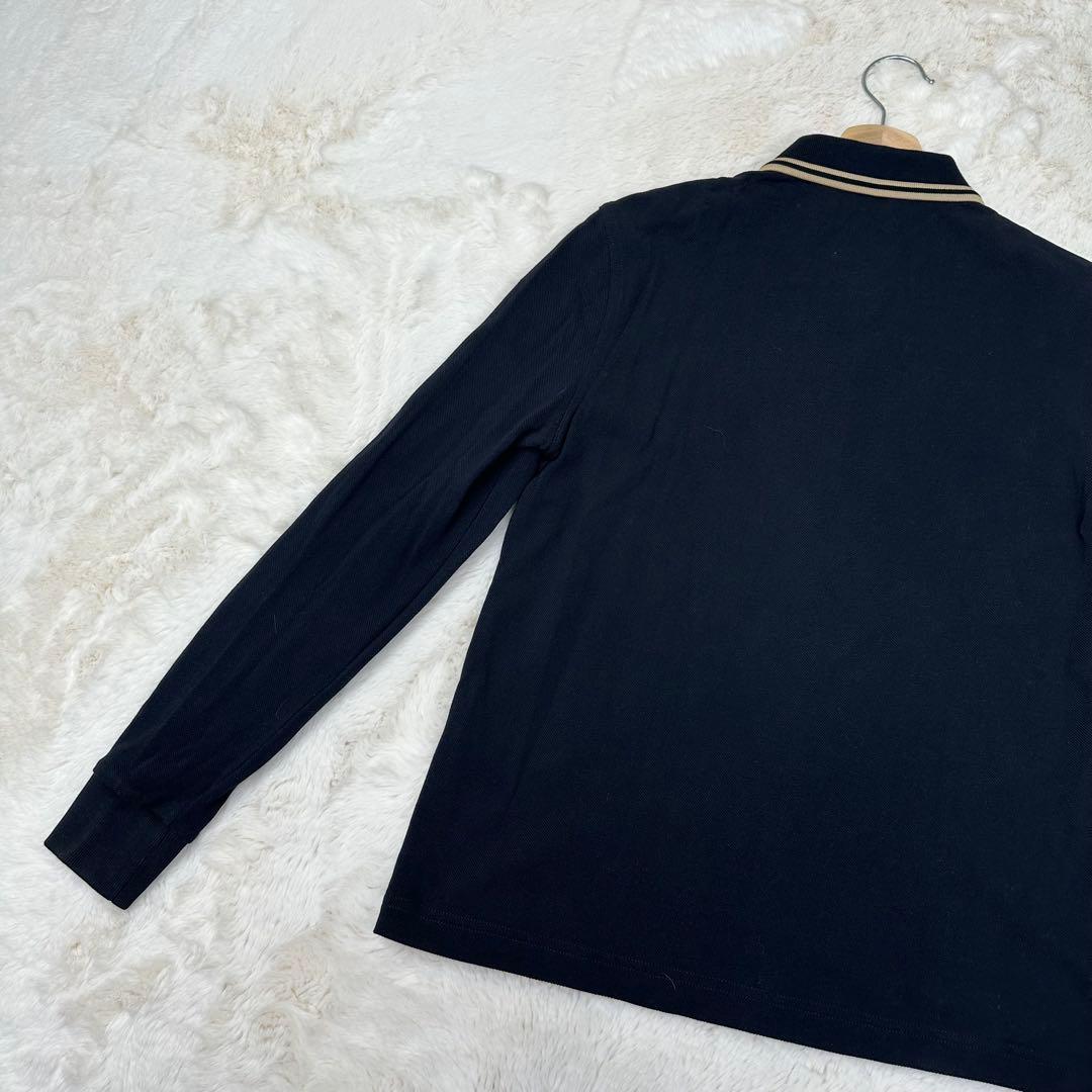 ✨美品✨フレッドペリー 金刺繍 ポロシャツ G3636 黒 長袖 UK12 L