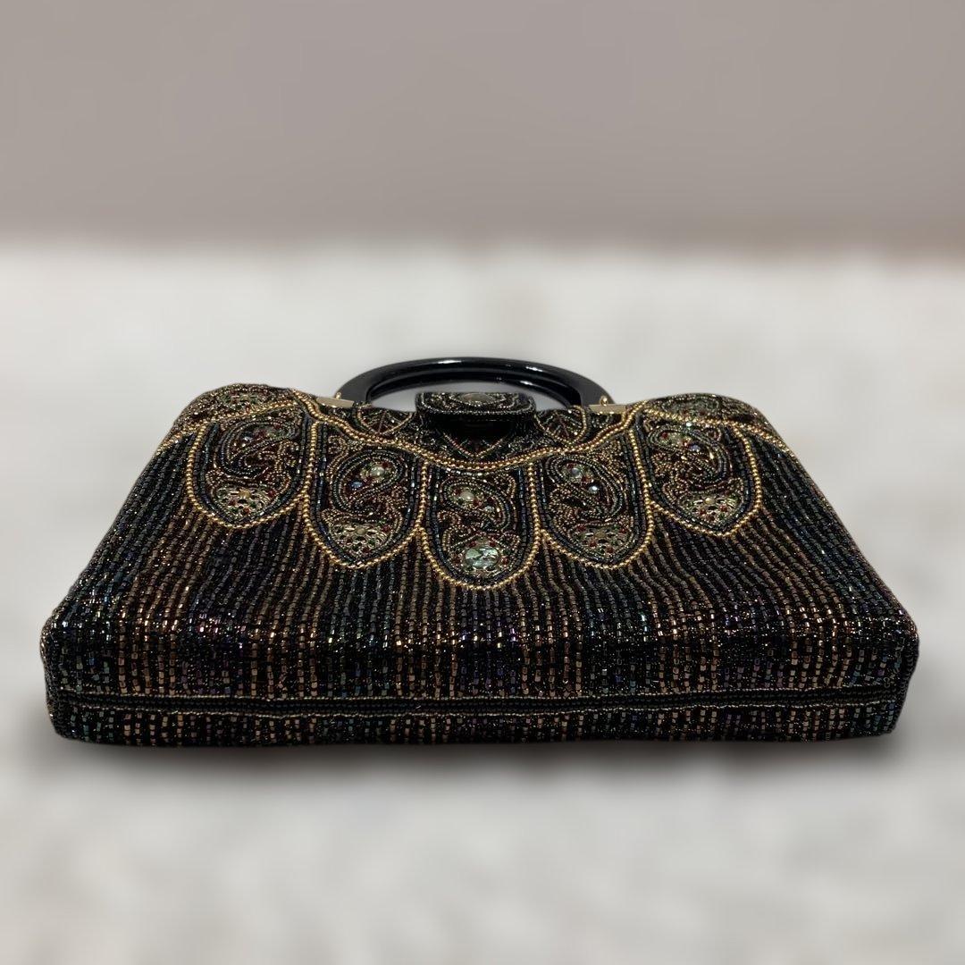 極美品 入手困難！ロロピアーナ ハンドバッグ ビーズ 宝石装飾 マルチカラー